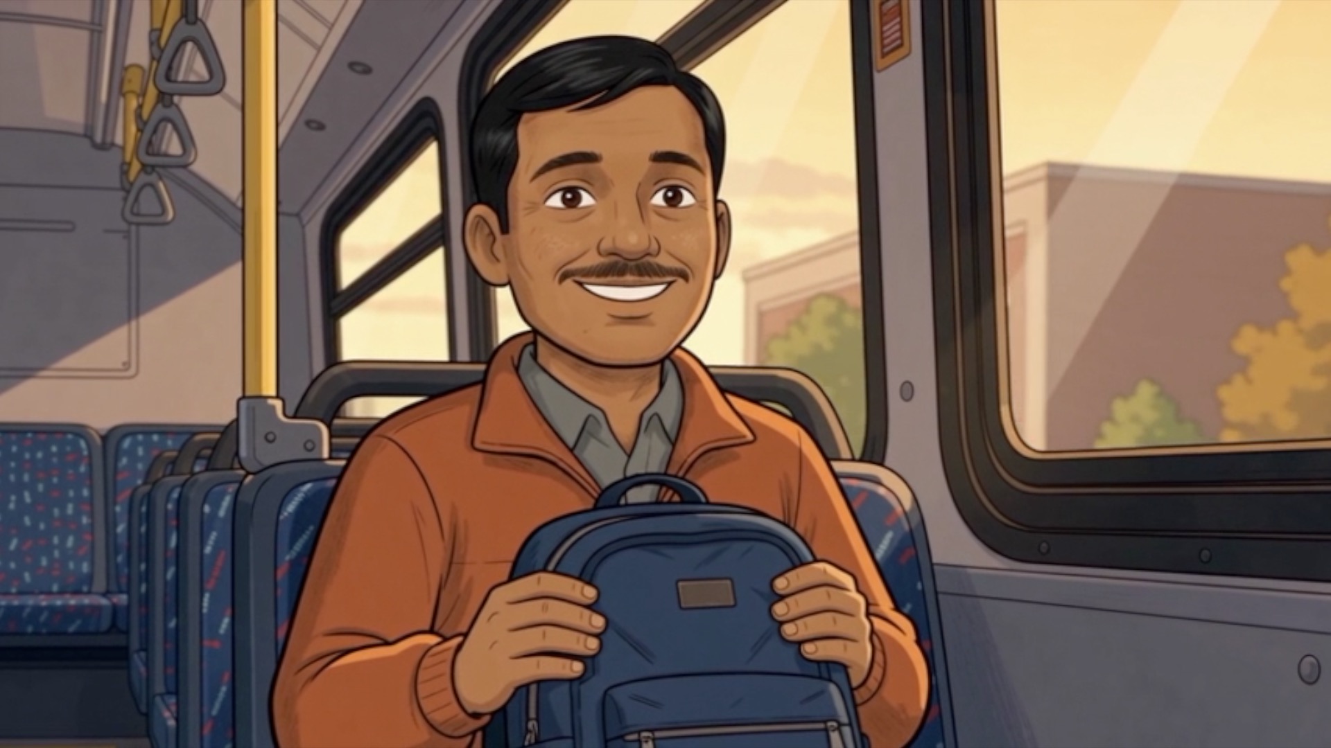 Cover image for Riding the TARC bus downtown